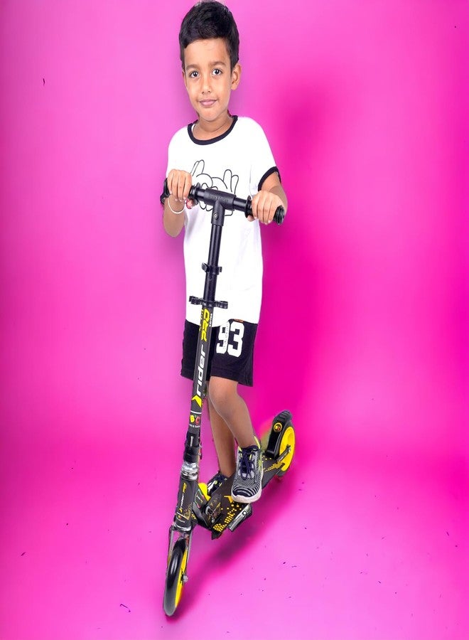 SPEEDFOX Street Rider Metal Kick Scooter for Kids of Ages 5+Years | 2 Wheel Scooter, Foldable Design, 3 Adjustable Height with Rear Braking | Max User Weight 50kg (Rider Pro) (Yellow) - Image 2